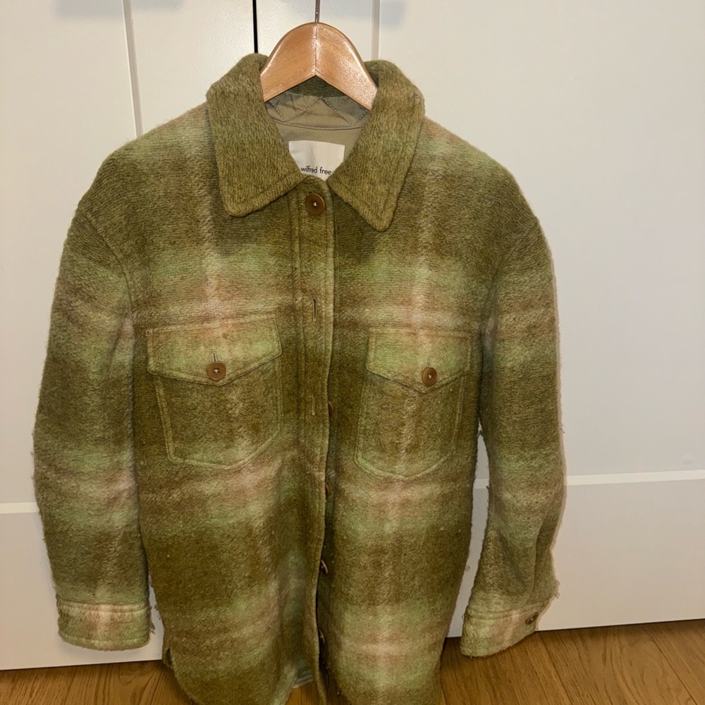 Wilfred Ganna Shirt Jacket - green plaid